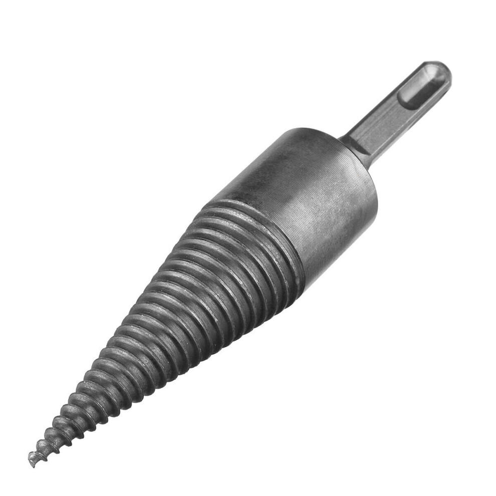 (42mm, Square Shank) 32/42mm Steel Firewood Drill Bit Wood Splitting Splitter Screw Cone Punch Tool