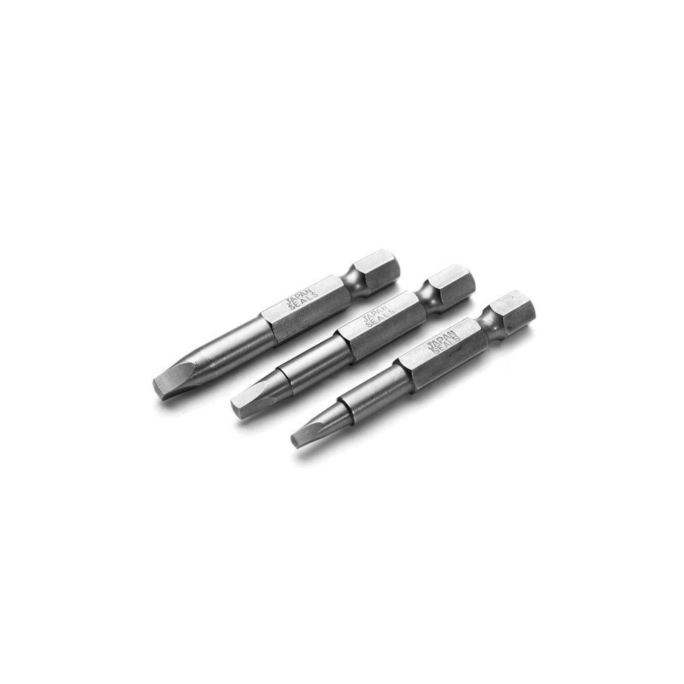 3Pcs 50Mm 1/4 Inch Magnetic Square Head Screwdriver Bits 3654659387998
