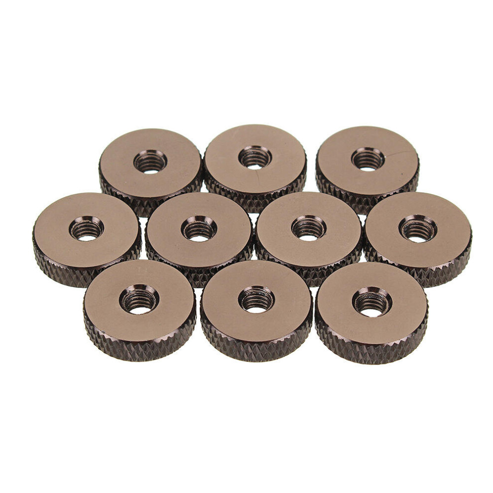 (Grey) M4AN3 10Pcs M4 Manual Knurled Thumb Screw Nut Spacer Flat Washer Aluminum Alloy Multicolor