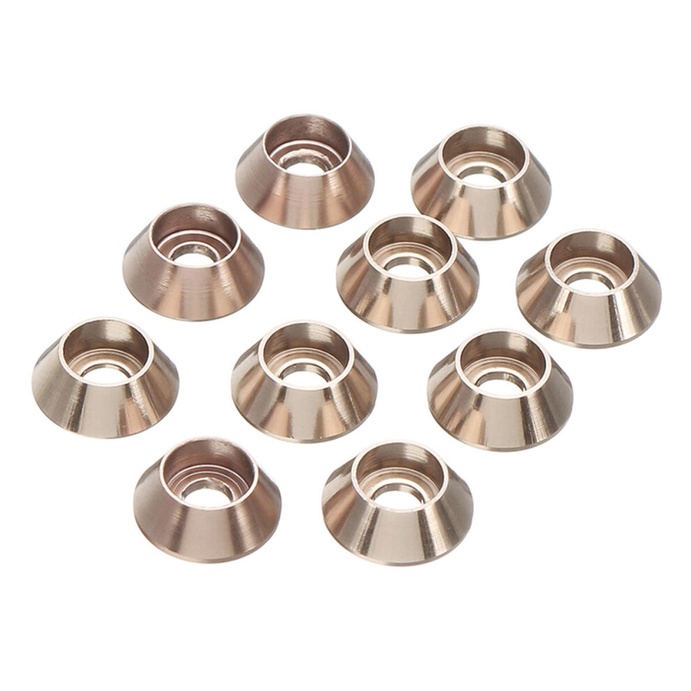 (Gray) 10Pcs M2 Cup Head Hex Screw Gasket Washer Nuts Aluminum Alloy Multicolor Optional-image-OPC-P9GNXHZ-NEW