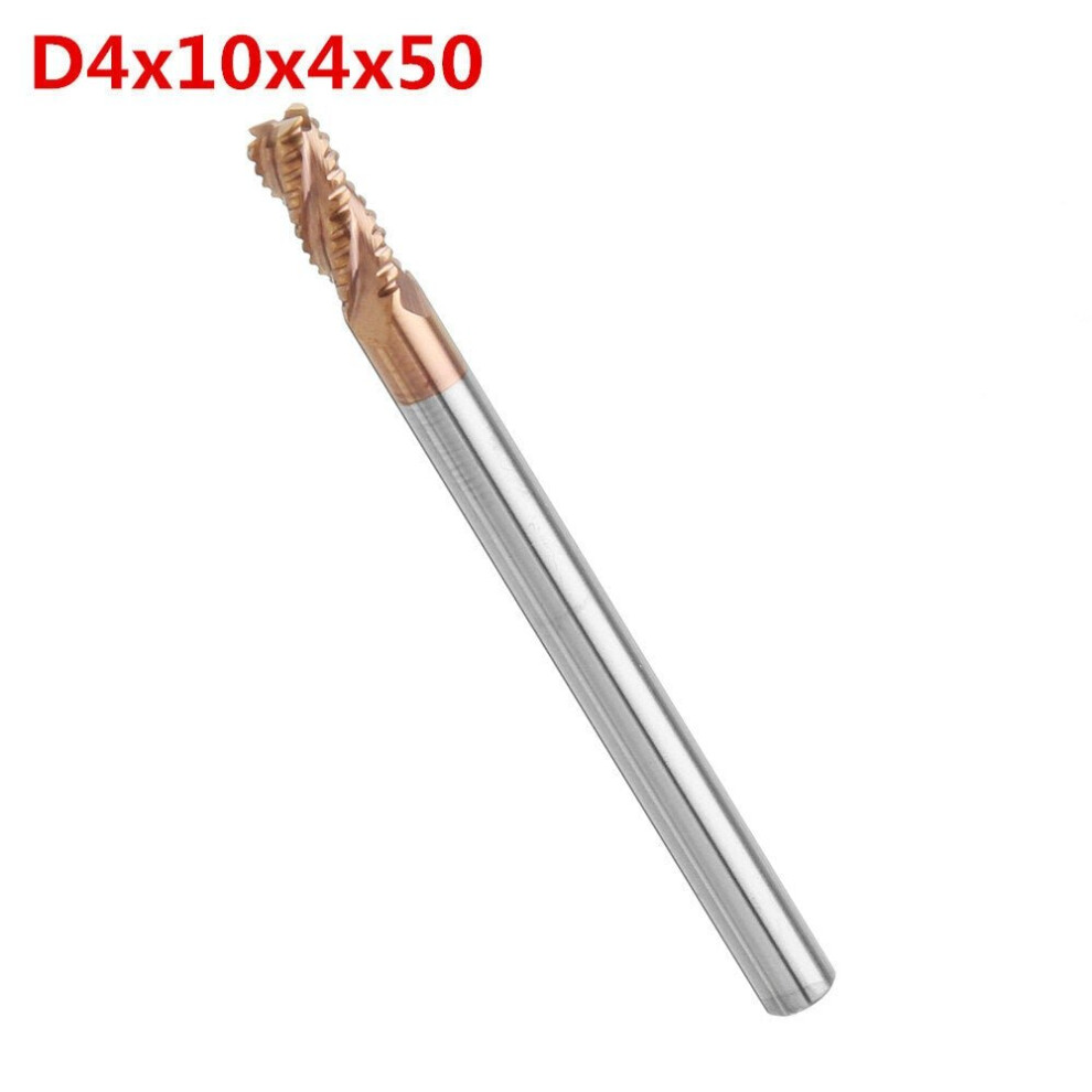 (4mm) 4/6/8/10mm Rough End Mill Cutter 4 Flutes HRC55 AlTiN Coating Milling Cutter