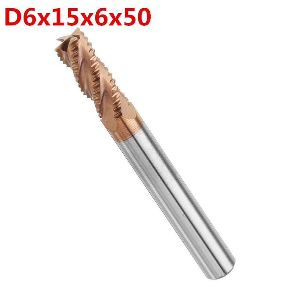 (6mm) 4/6/8/10mm Rough End Mill Cutter 4 Flutes HRC55 AlTiN Coating Milling Cutter