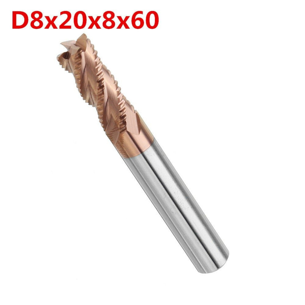 (8mm) 4/6/8/10mm Rough End Mill Cutter 4 Flutes HRC55 AlTiN Coating Milling Cutter