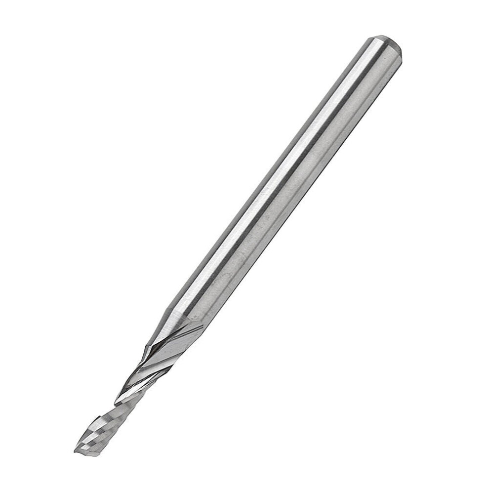 (1mm) 1/8 Inch Shank Single Flute Milling Cutter 1-3.17mm Tungsten Steel PCB Engraving Bit CNC Tool