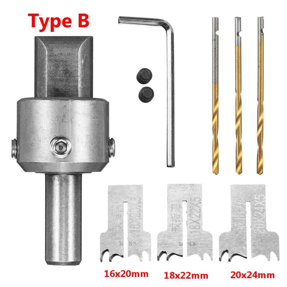 (16*20mm/18*22mm/20*24mm) 8pcs Ring Cutter Removal Bead Drill Barrel Bead Cutter Drill Bit Woodworking Tool