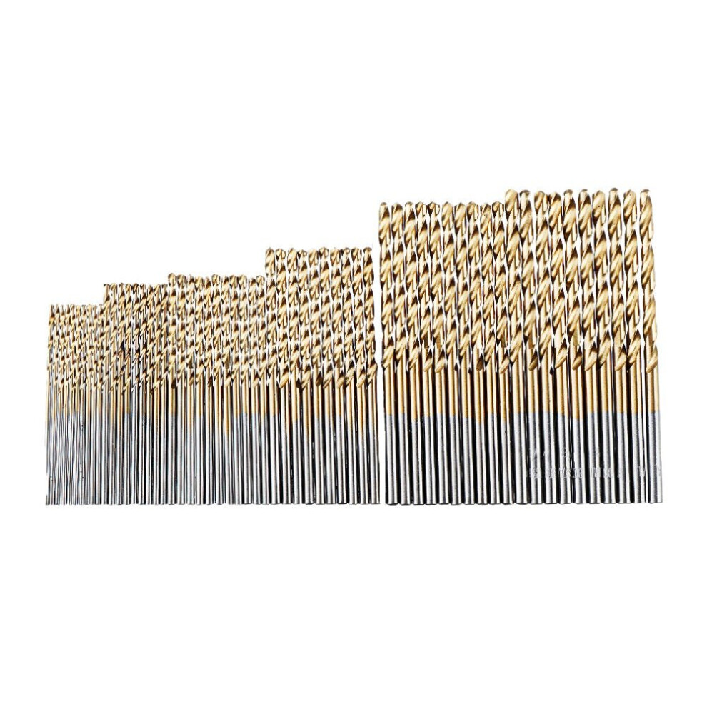 (60pcs) 50/60Pcs Twist Drill Set Individual Drill Bits 1/16"-1/8 " Round Shank Drill Set Titanium Coating HSS Drill Bit Set Quick Change Drill Bit Set