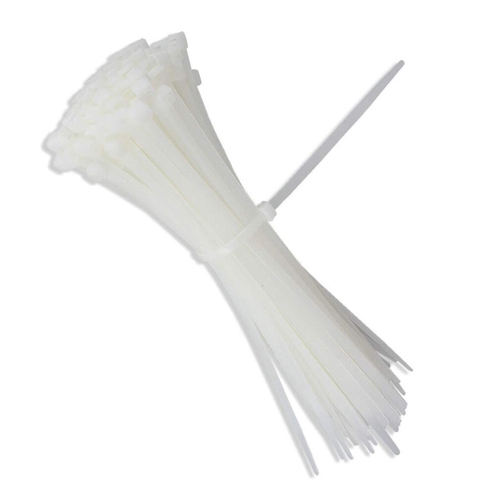 (White, 30cm) Nylon 5mm 15/20/25/30/35/40cm Black/White Nylon Self-locking Cable Tie Zip Ties Strong Tensile Strength