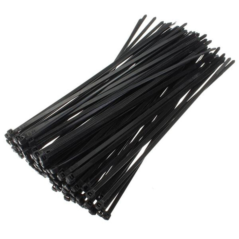 (Black, 40cm) Nylon 5mm 15/20/25/30/35/40cm Black/White Nylon Self-locking Cable Tie Zip Ties Strong Tensile Strength