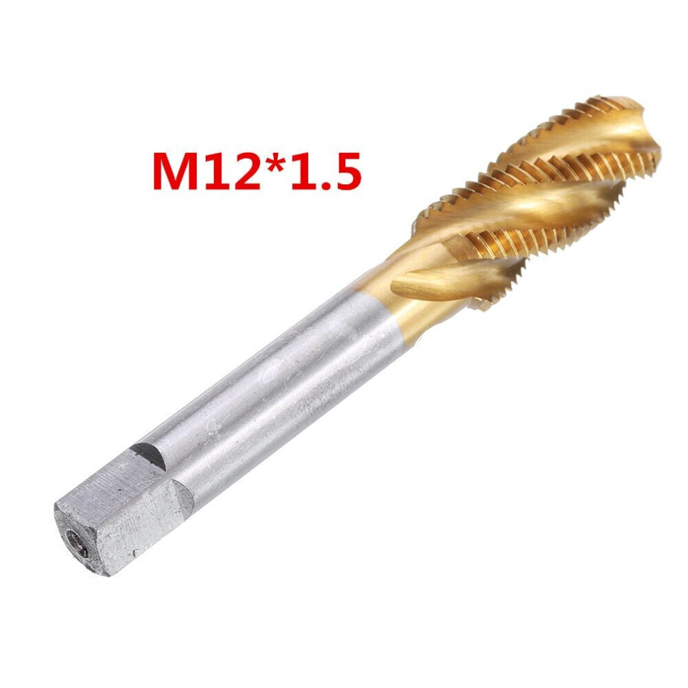 (M12 *1.5) M12-20 HSS Titanium Coated Metric Spiral Fluted Machine Screw Hand Tap