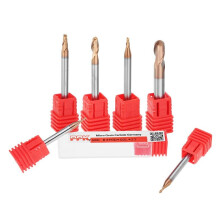 (R0.75mm) R0.5-3mm 2 Flutes Ball Nose HRC58 AlTiN Coating End Mill Cutter Tungsten Carbide CNC Tool