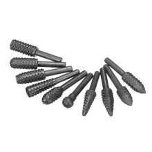 10Pcs Rotary File Rasp Set 6mm Shank Files Burr Cutters Woodworking Carving Bits