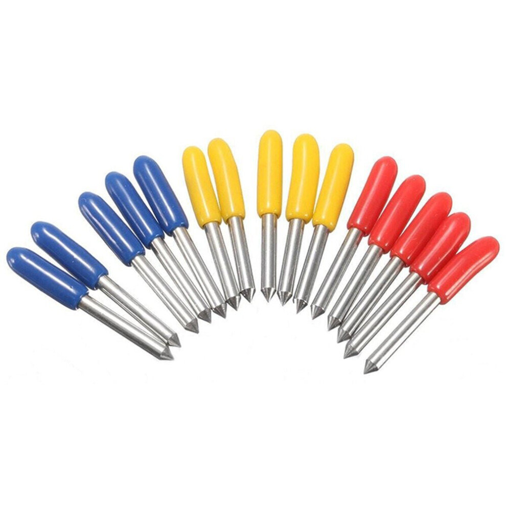(60) 10pcs Vinyl Cricut Cutting Plotter Holder Carbide Tungsten Blade Film Cutter 30 45 60 Dergree Offset 0.25mm
