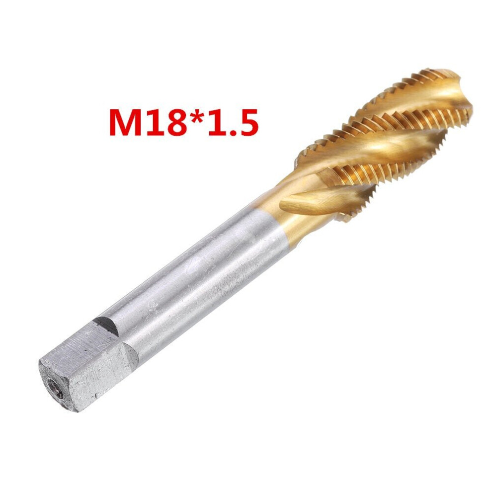 (M18 *1.5) M12-20 HSS Titanium Coated Metric Spiral Fluted Machine Screw Hand Tap