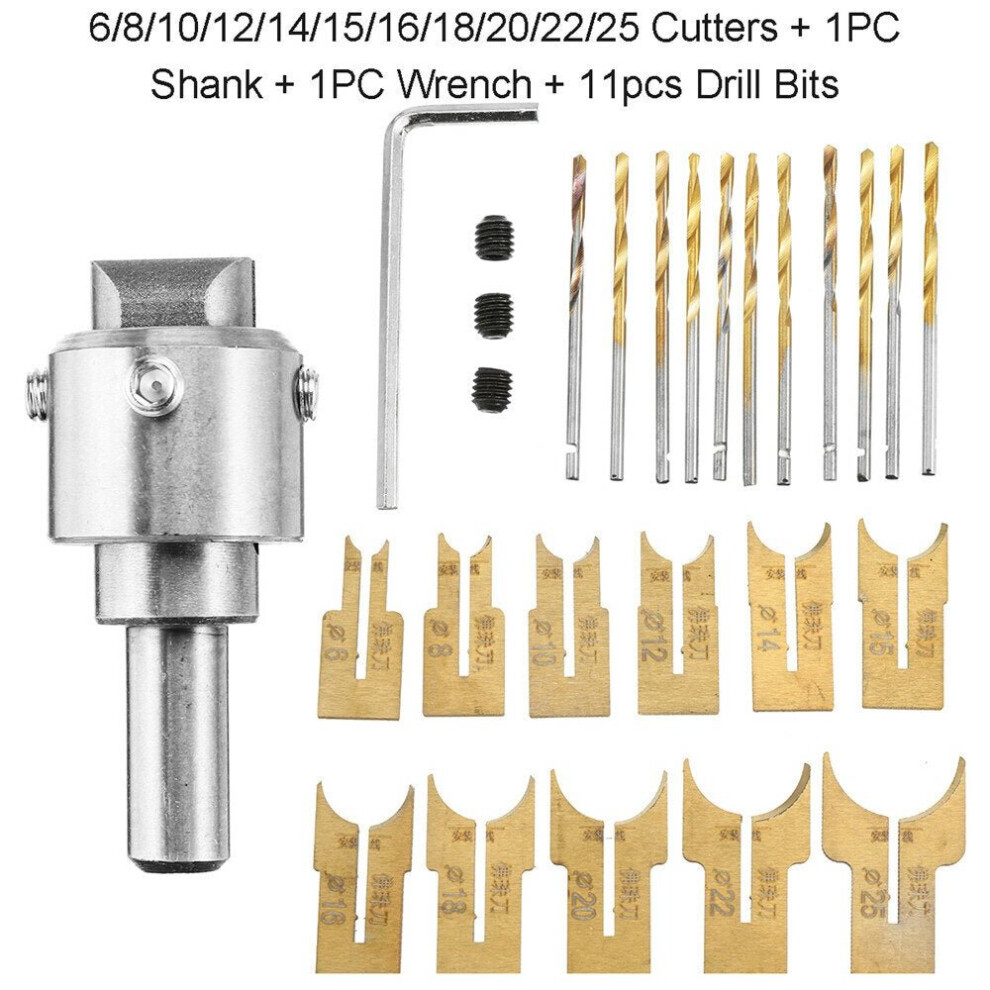 (24PC) 13/16/24Pcs Wooden Bead Maker Beads Drill Bit Milling Cutter Set Woodworking Tool Kit