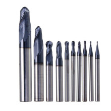 (R2.5mm) R0.5-R5mm Ball Nose Tungsten Carbide End Mill Cutter HRC55 TiAlN Coating CNC Tool