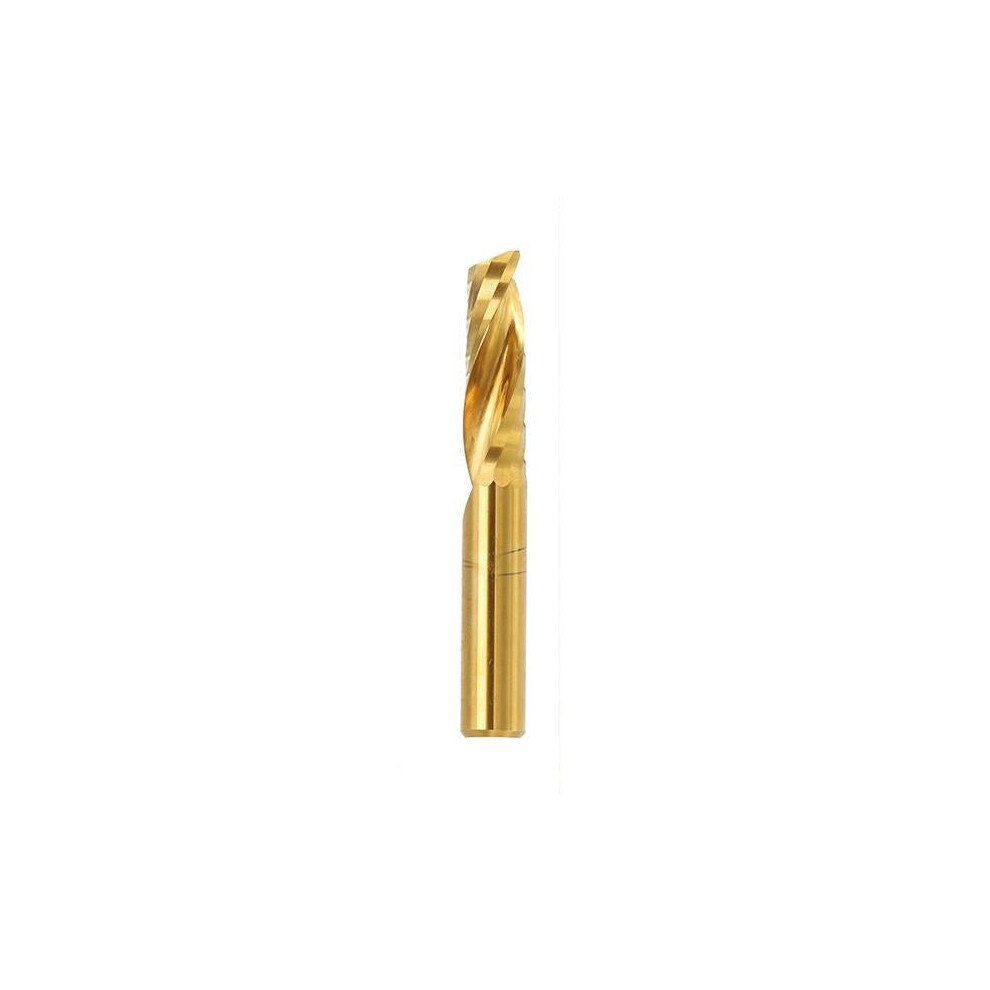 (15mm) 6mm Shank Single Flute 12/15/17/22mm End Mill Cutter Titanium Coated Spiral Drill CNC Bit