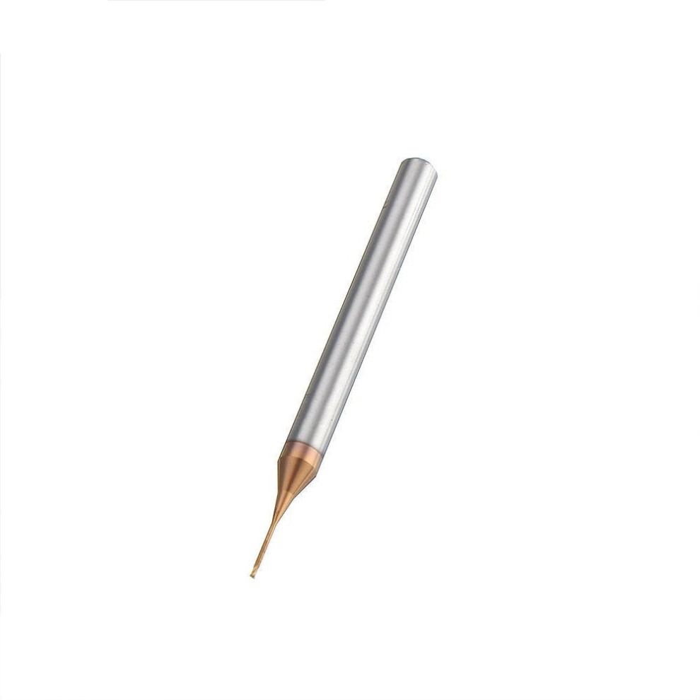 (0.5*4D*50L-L4) 0.5/0.6mm 2 Flutes 50mm Long Neck End Mill HRC60 CNC Deep Notch Cutter Milling Router Bit