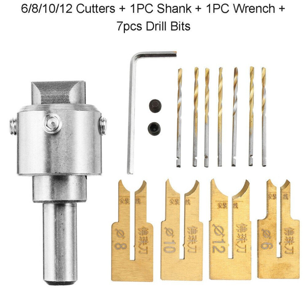 (13PC) 13/16/24Pcs Wooden Bead Maker Beads Drill Bit Milling Cutter Set Woodworking Tool Kit