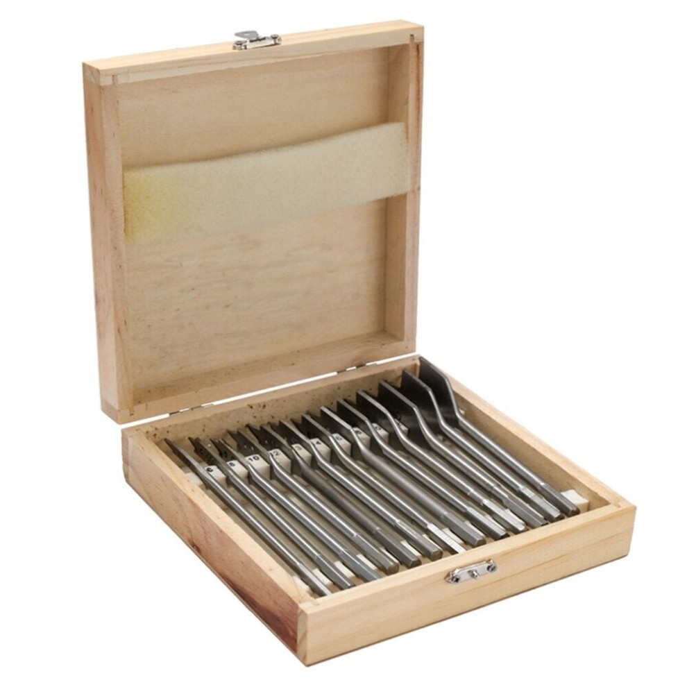 13Pcs 6-35Mm Spade Drill Bits Set Paddle Flat For Hole Cutter Woodworking 6112211913858