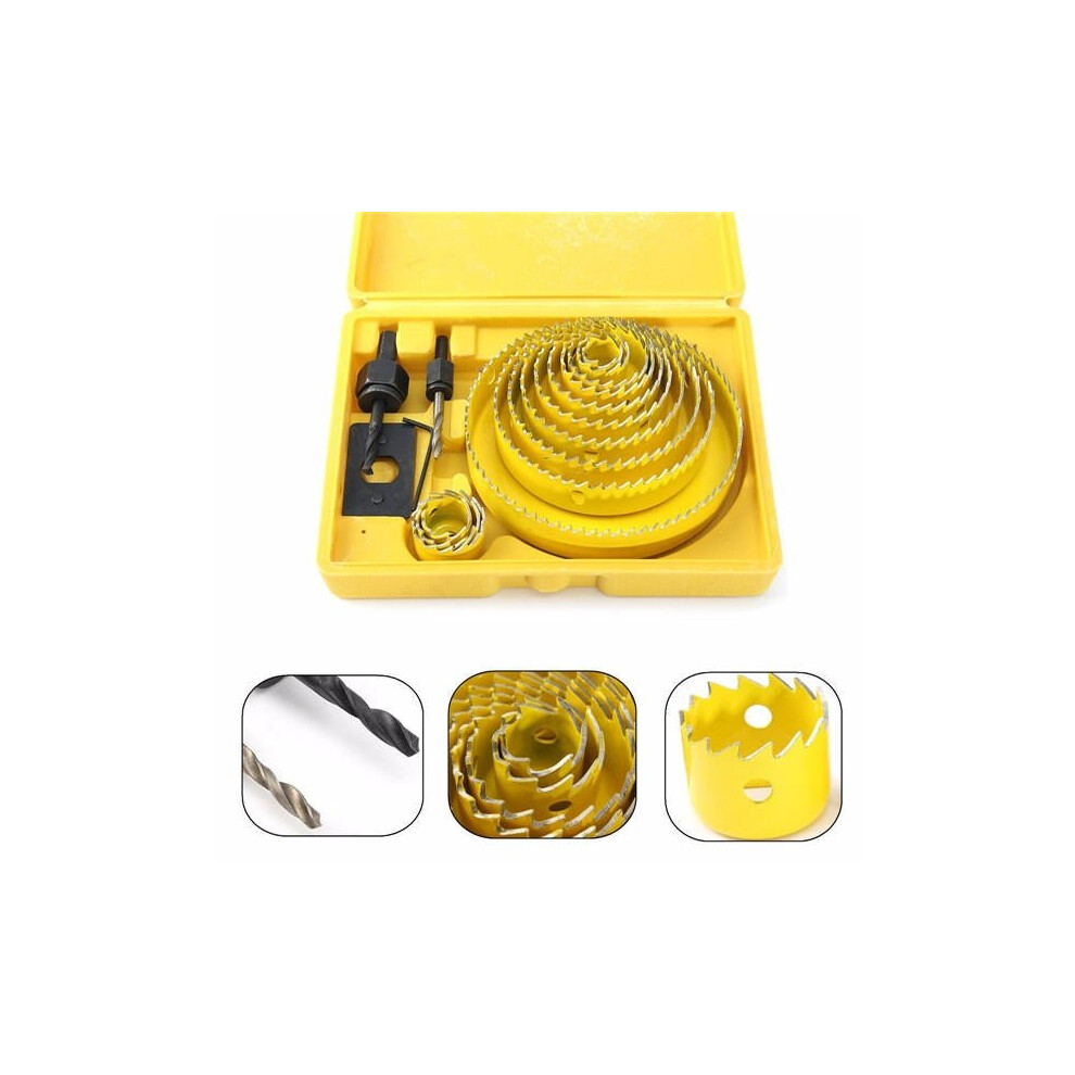 13Pcs 19Mm-127Mm Hole Saw Cutting Set Wood Working Drill Bit Hole Saw Cutter 6112211915388
