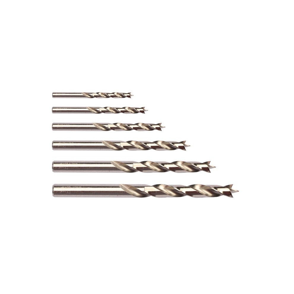 (10mm) 5/6/7/8/9/10mm Fully Ground High Spees Steel Brad Point Wood Drill Bit Kit Set Tool Woodworking Drilling