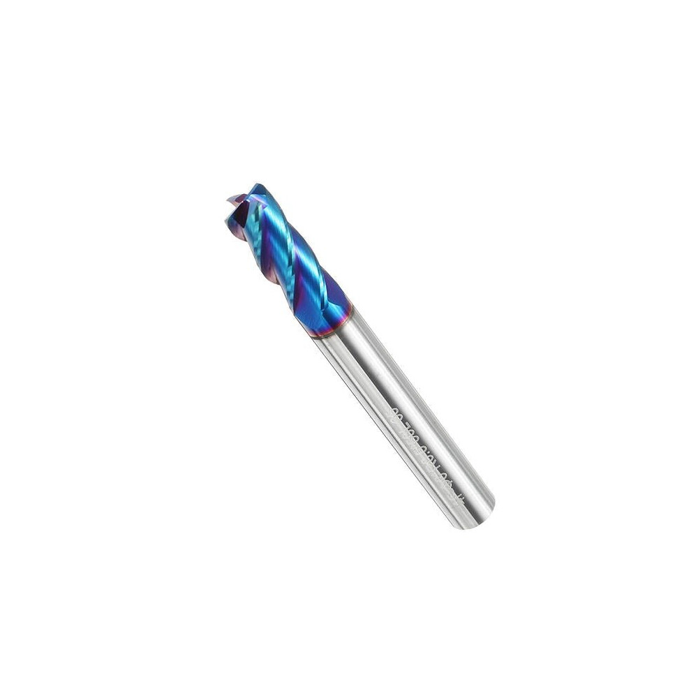 (#5(8*R0.5*8D*60L)) 5/6/8mm R0.5 Nano Blue Coating Carbide End Mill HRC60 4 Flute CNC Milling Cutter