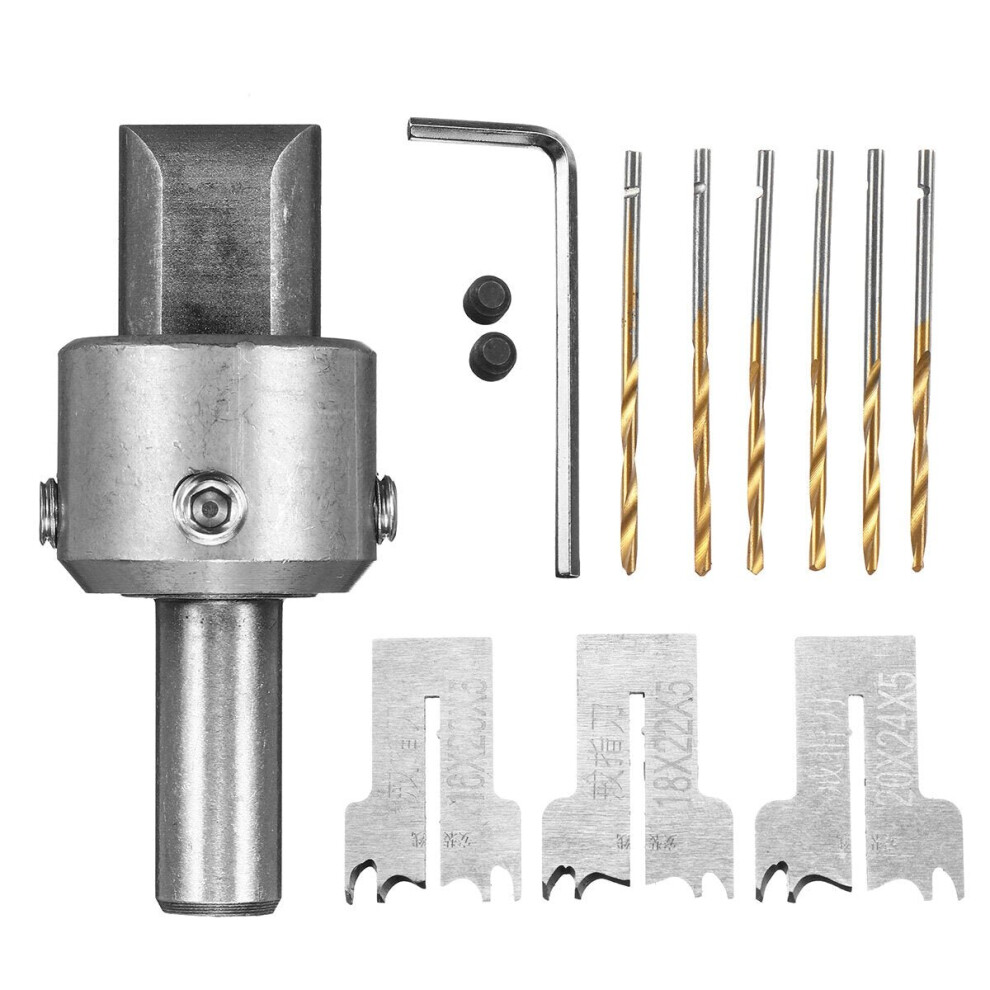 11pcs 16/18/20mm Ring Embryo Bead Cutter Barrel Drill Bits Woodworking Tool