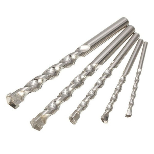 5pcs 4/5/6/8/10mm Hard Alloy Round Shank Hammer Drill Bit Masonry Bits 1