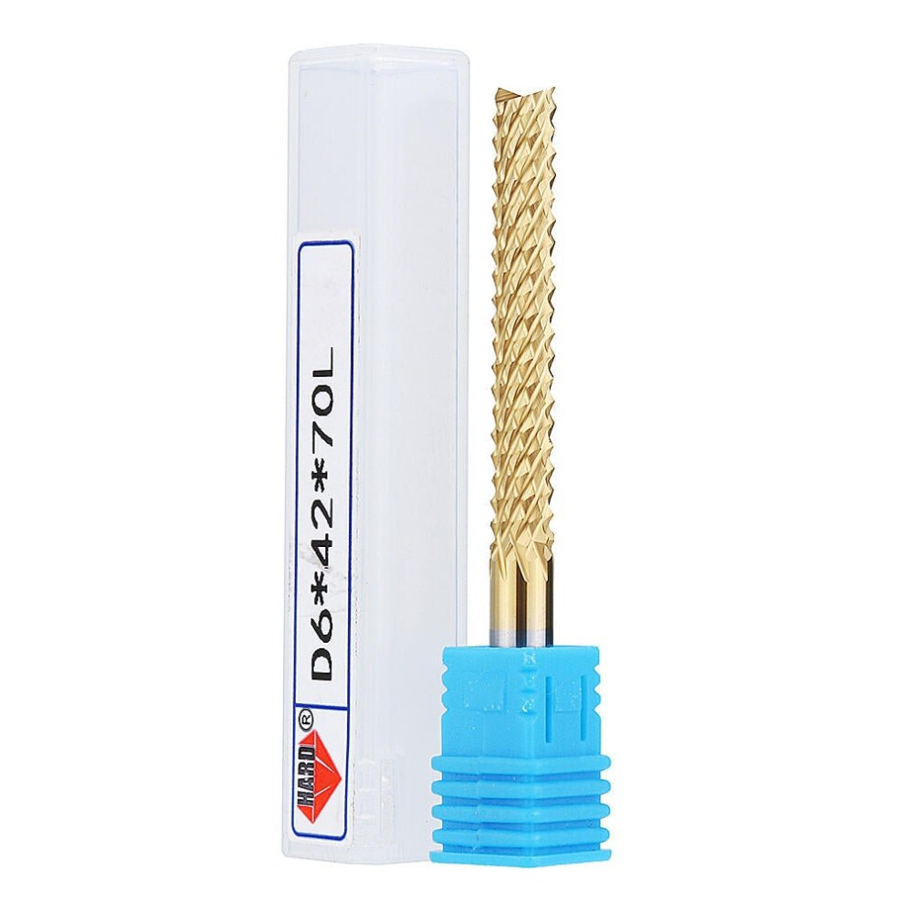 (42Mm) 6Mm Shank Tungsten Carbide End Mill Titanuim Coated Pcb Milling Cutter 22/32/42/52Mm 6112211923338