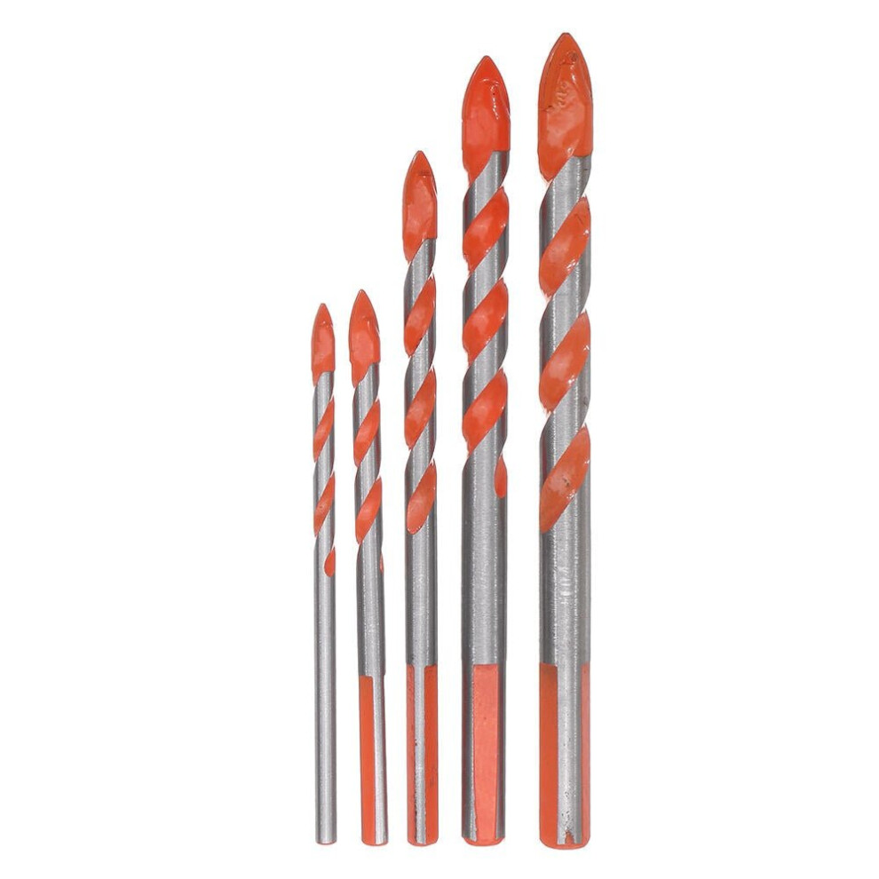 5Pcs 4/5-10Mm Triangle Shank Drill 4/5/6/8/10Mm Ceramic Glass Hole Wall Twist Spiral Bit 6112211920498