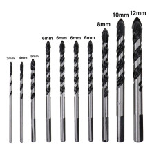 (10pcs) 5/7/9/10Pcs 3-12mm Glass Bit Twist Spade Drill Triangle Bits For Ceramic Tile Concrete Marble