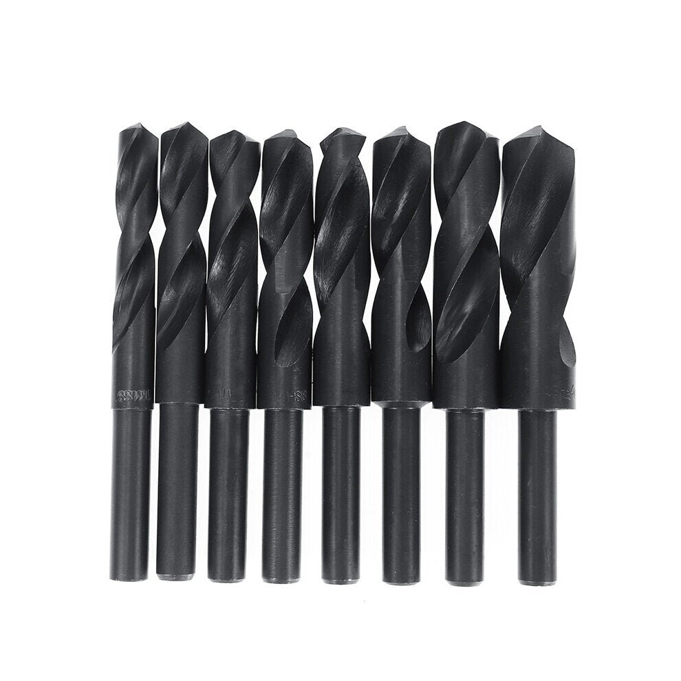 (Bagged) 8pcs 9/16 to 1 Inch HSS 4241 Twist Drill Bit Hole Cutter for Wood Plastic Aluminum