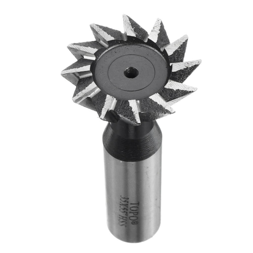 (8mm) 55 Degree 8-35mm Dovetail Groove HSS Straight Shank Slot Milling Cutter End Mill CNC Bit