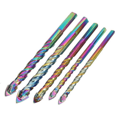 5Pcs/Set Multi-purpose Triangular Ceramic Tile Drill Bit Glass Tool for Wood Tiles Marble 2