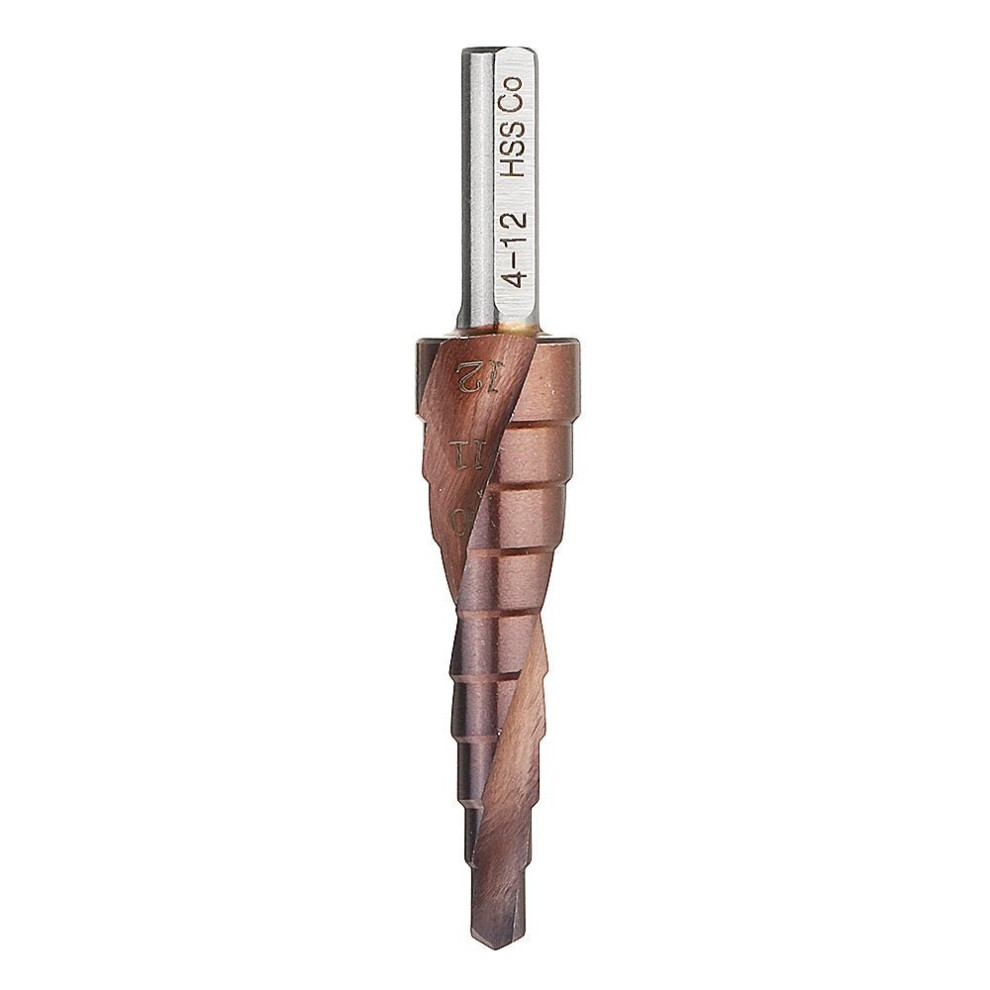 (4-12Mm(9 Step)) Cobalt Step Drill Bit Triangle Shank 4-12/4-20/4-32Mm Spiral Flute Step Drill 6112211934174