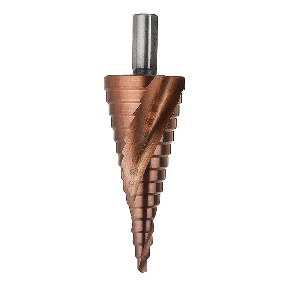 (4-32mm) Cobalt Step Drill Bit Triangle Shank 4-12/4-20/4-32mm Spiral Flute Step Drill