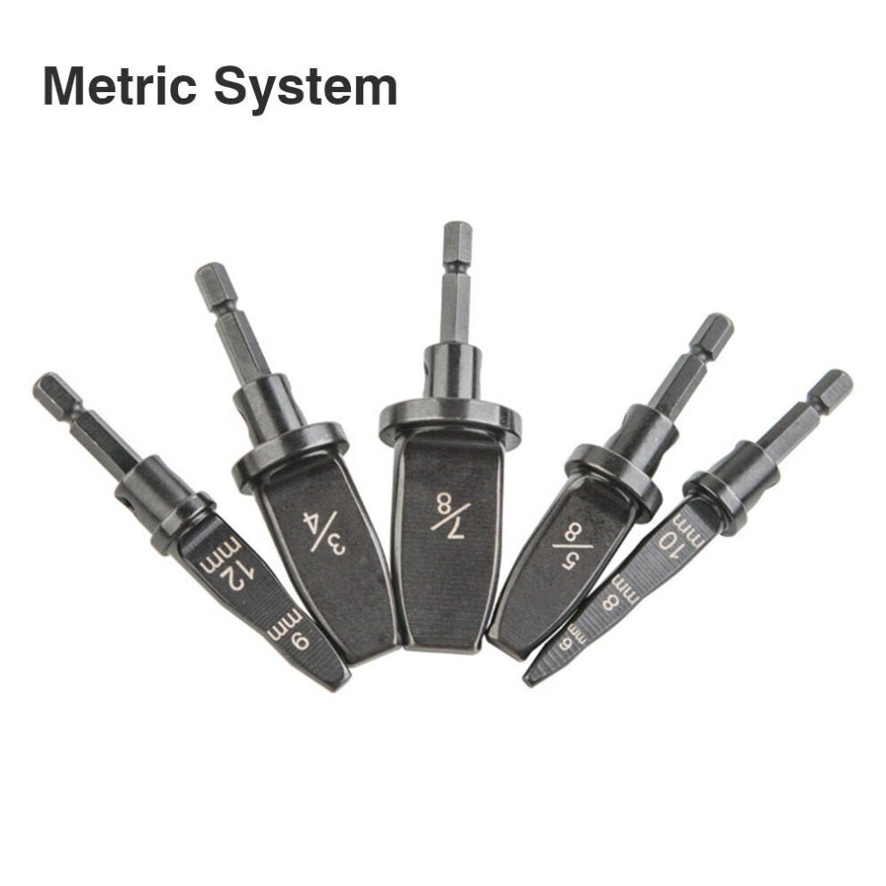 (Metric System) 5pcs Swaging Tool Pipe Expander Tube Expander Household Drill Bit Set