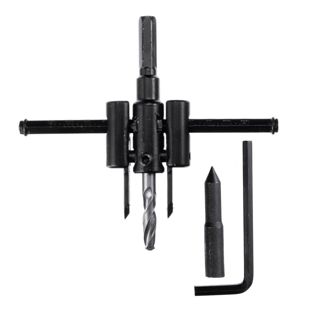 (120mm) 120/200/300mm Adjustable Circle Hole Saw Cutter Drywall Wood Board Hole Saw Drill Bit