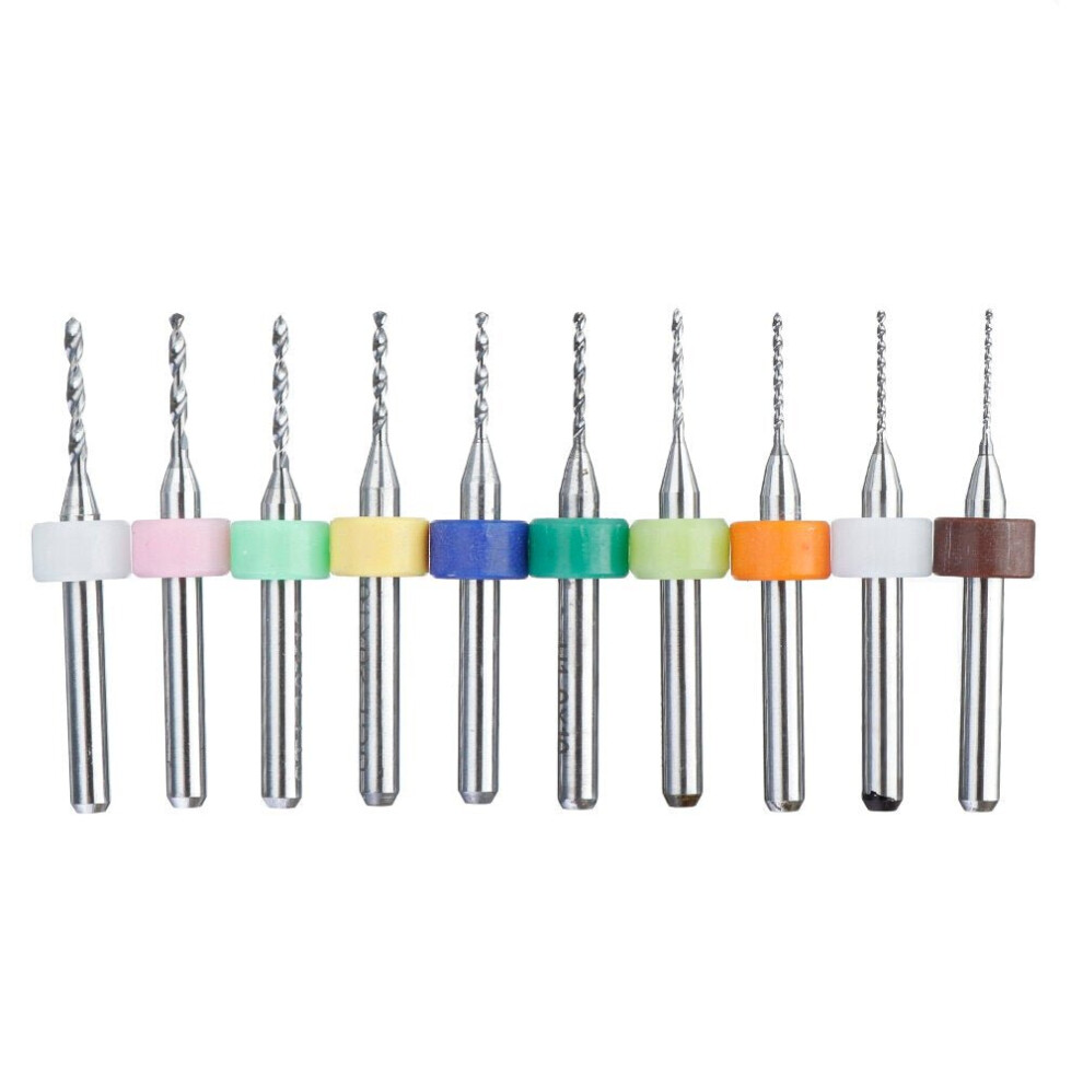 (0.6mm) 10Pcs 0.6mm-1.5mm Tungsten Carbide PCB Drill Bits Print Circuit Board Mini CNC Drilling Bit Set-image-OPC-P9GNYNQ-NEW