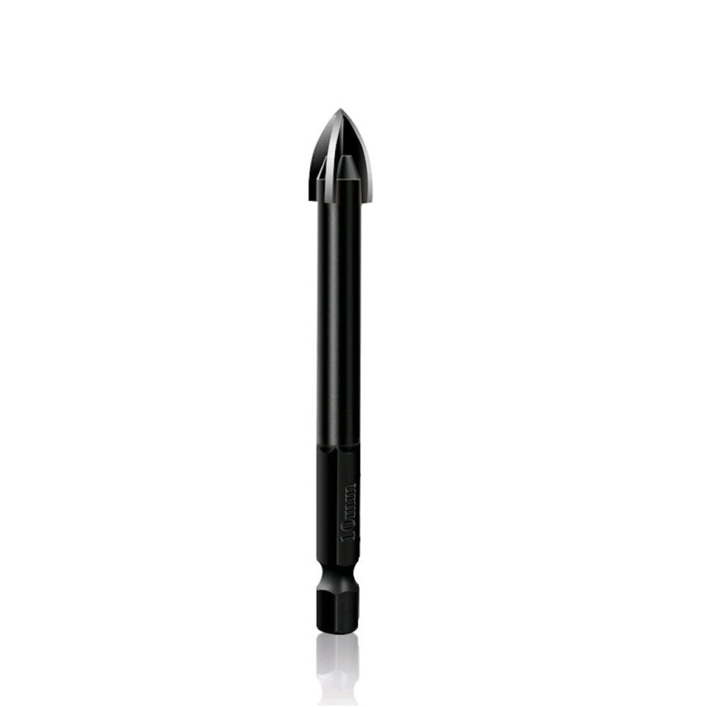 (10mm) 6.35mm Diameter Hard Alloy Multi-function Triangle Drill Bit Hole Opener