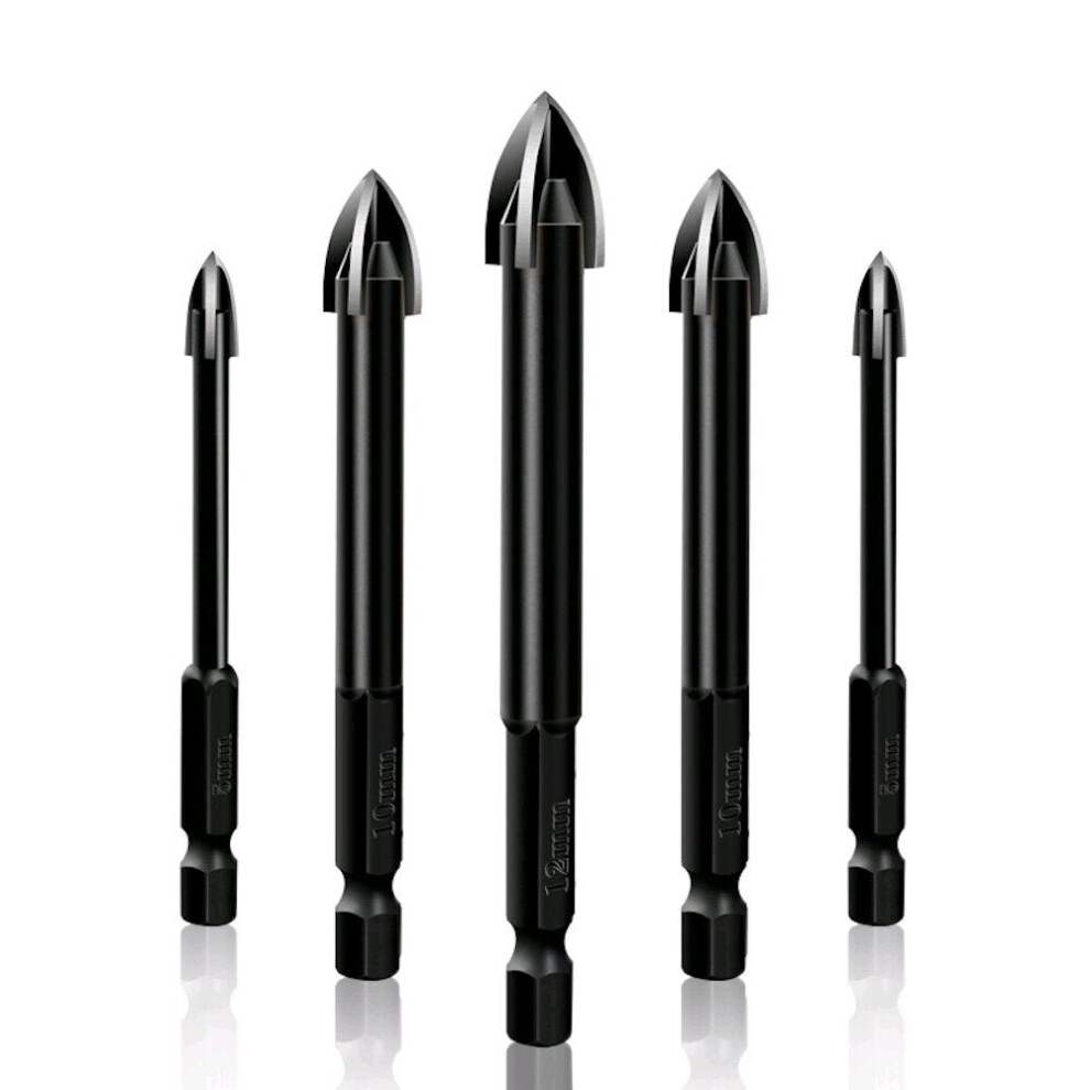 (4-12mm) 6.35mm Diameter Hard Alloy Multi-function Triangle Drill Bit Hole Opener