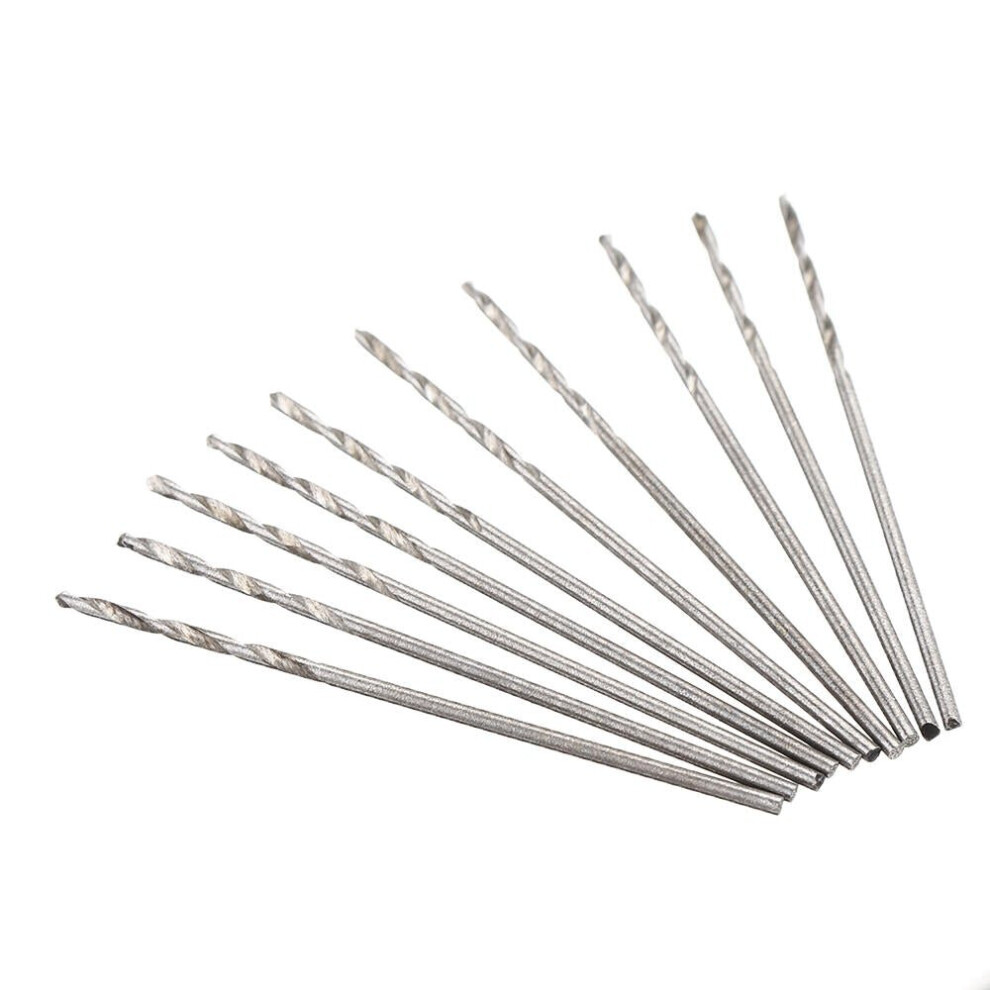 (1.8mm) 10Pcs 0.4-2.0mm Drill Bit HSS High Speed Steel Straight Shank Twist Drill Bit For Hand Twist Drill