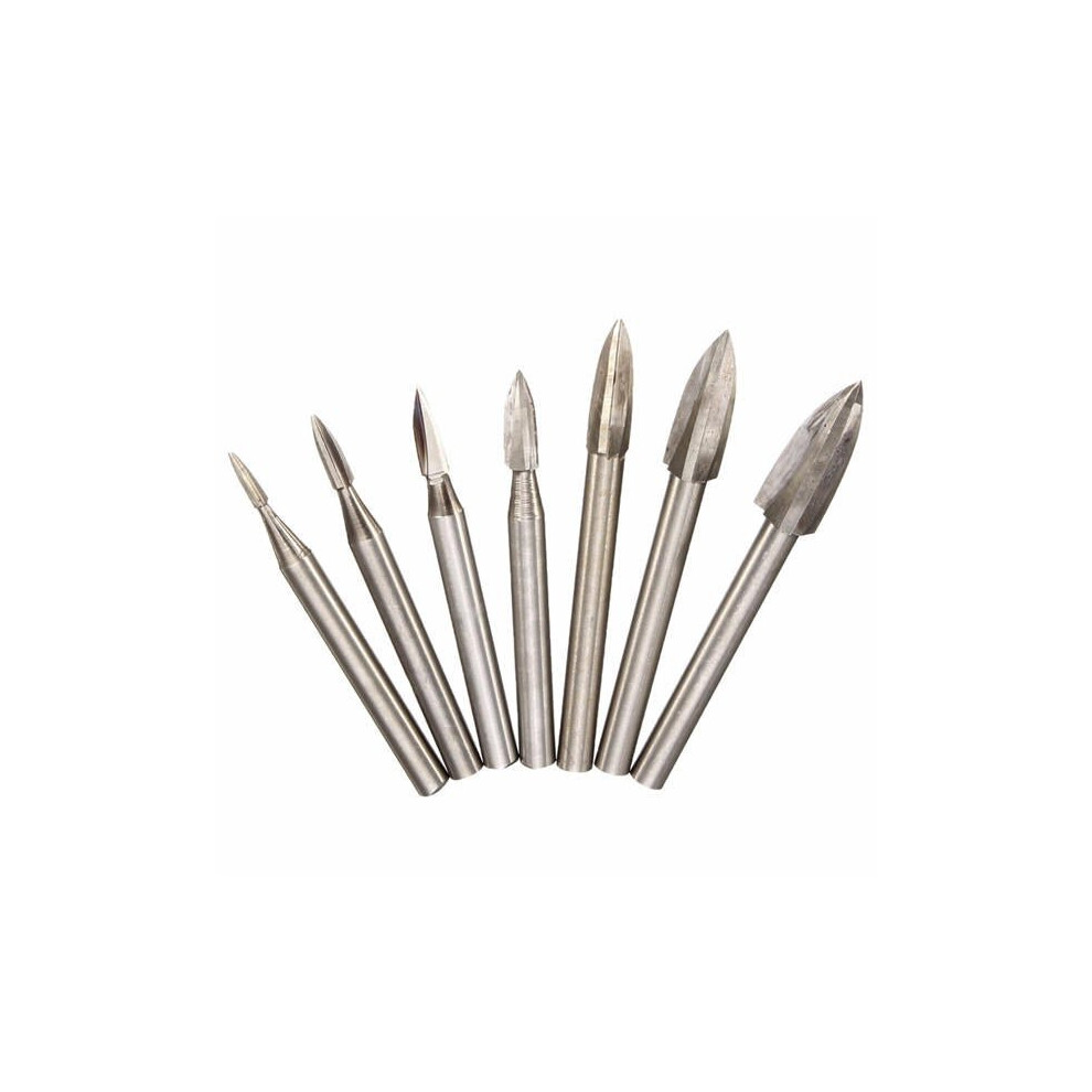 (6mm) 6mm Shank Three Blade White Steel Manual Wood Working Grinding Carving Tool