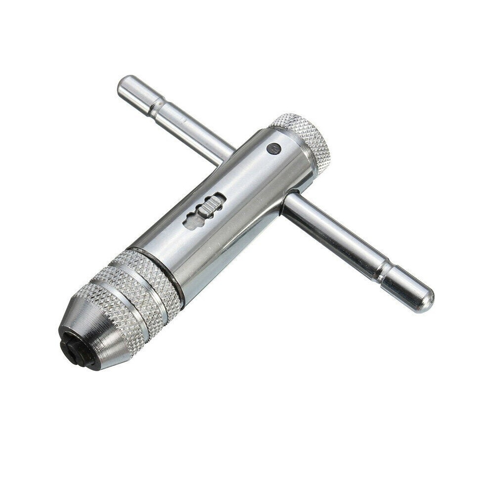 (Ratchet Tap Hinge) T-Type Ratchet Tap Wrench M3-M8 Thread Metric Adjustable Tap Wrench Tool Set 3654659122407