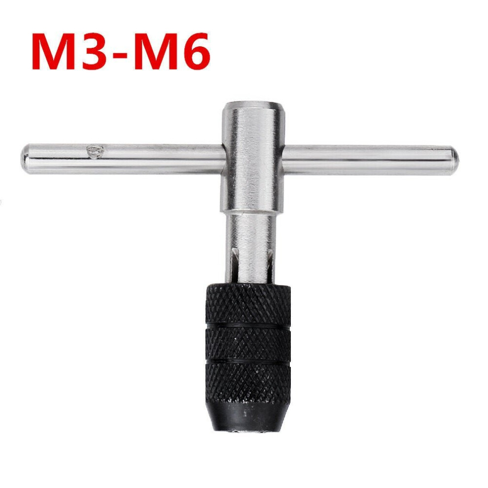 (M3) T-Handle Screw Handle M3-M6 M5-M8 M6-M12 Tap Wrench Chuck Type Tapping Tool 3654659045041