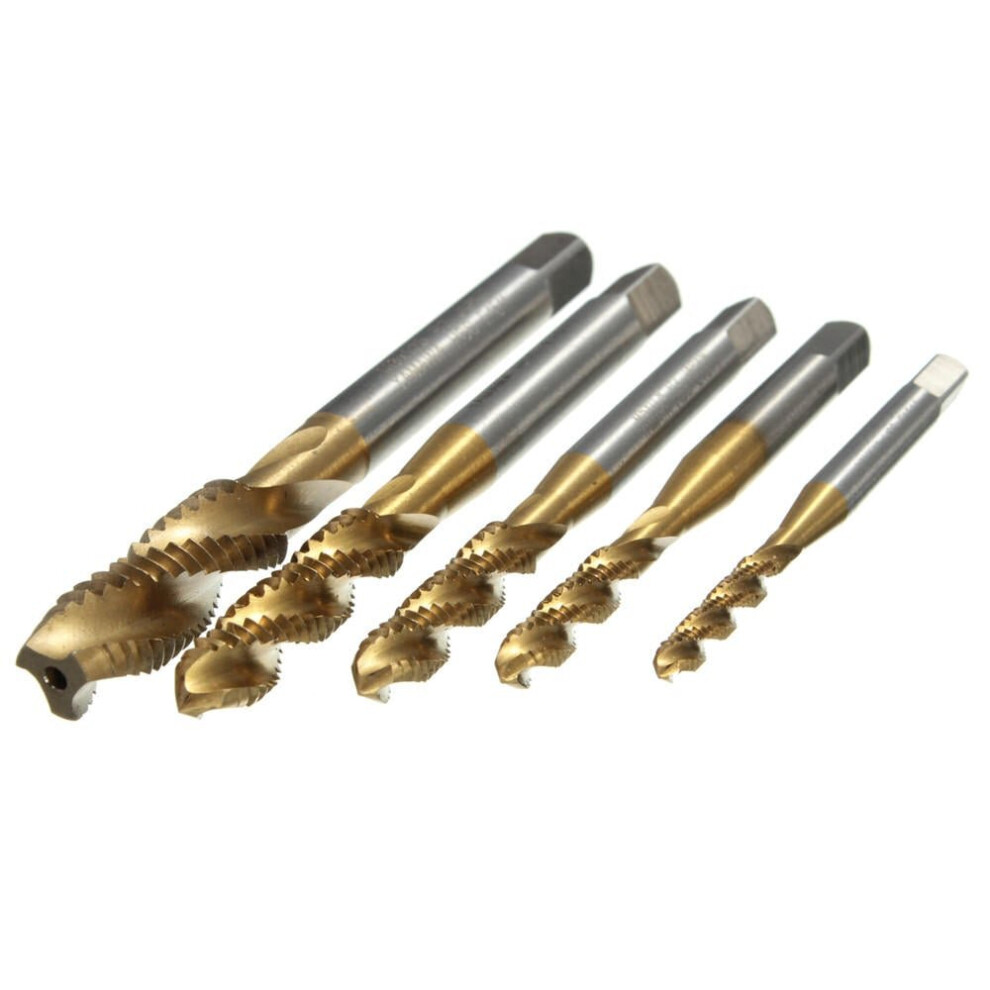 (M5) 1Pc Hss Metric Spiral Point Machine Screw Tap Drill M3/ M4/ M5/ M6/ M8 3654659305473