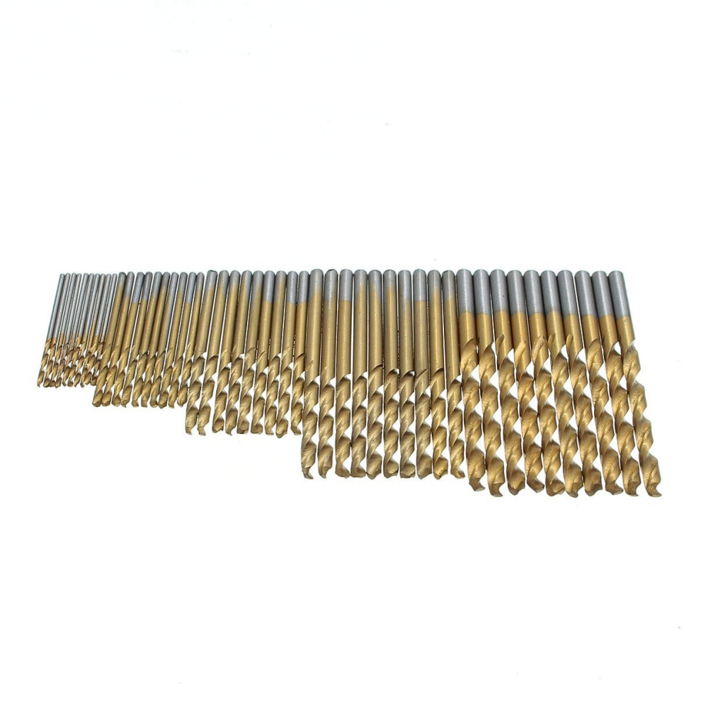 3 SET 1/1.5/2/2.5/3mm HSS Titanium Coated Twist Drill Bits 50PCS/SET High Speed Steel Drill Bits