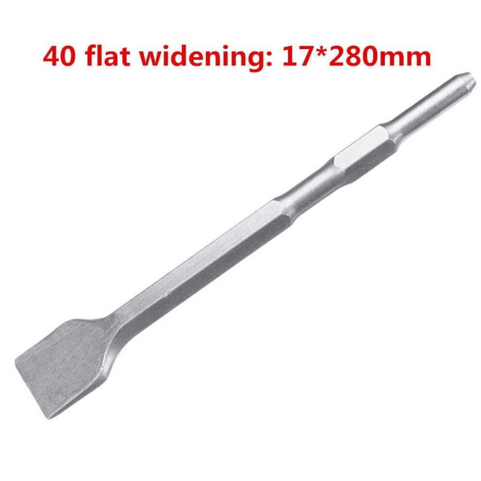 (50 flat widening:17X280mm) 17mm SDS Plus Chisel Flat/Point/U Type For Electric Hammer Drill Jackhammer 0810/0840