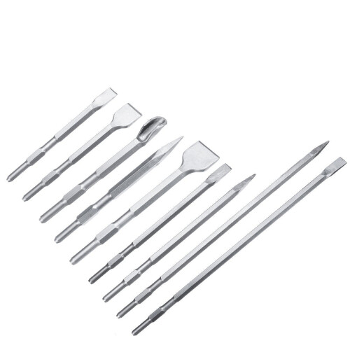 (U type chisel:2  17X280mm) 17mm SDS Plus Chisel Flat/Point/U Type For Electric Hammer Drill Jackhammer 0810/0840 1