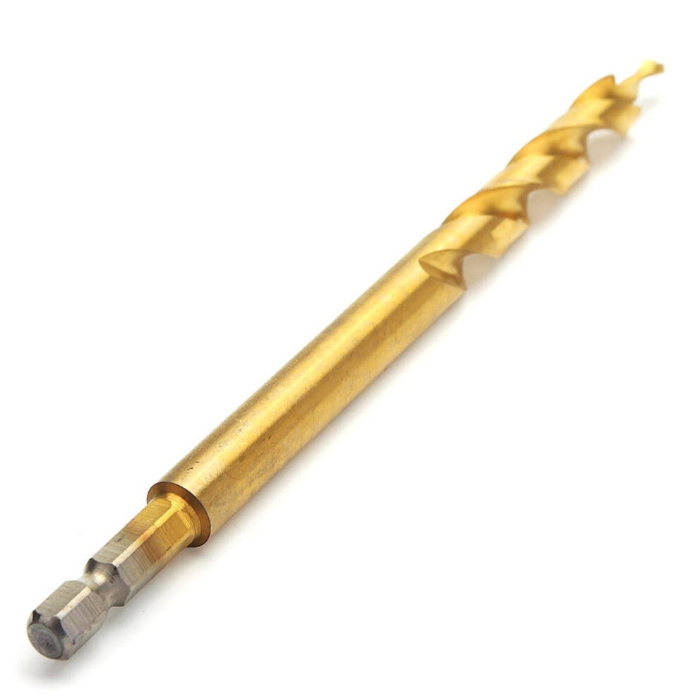 (6.35mm) 3/8 Inch 9.5mm Twist Step Drill Bit With Titanium Coated for Pocket Hole Jig Woodworking